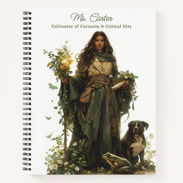 Carnet Imaginaire RPG Forest Maiden avec chien et grenoui (Devant)