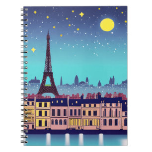 Carnet Imaginaire Skyline de Paris sous les étoiles
