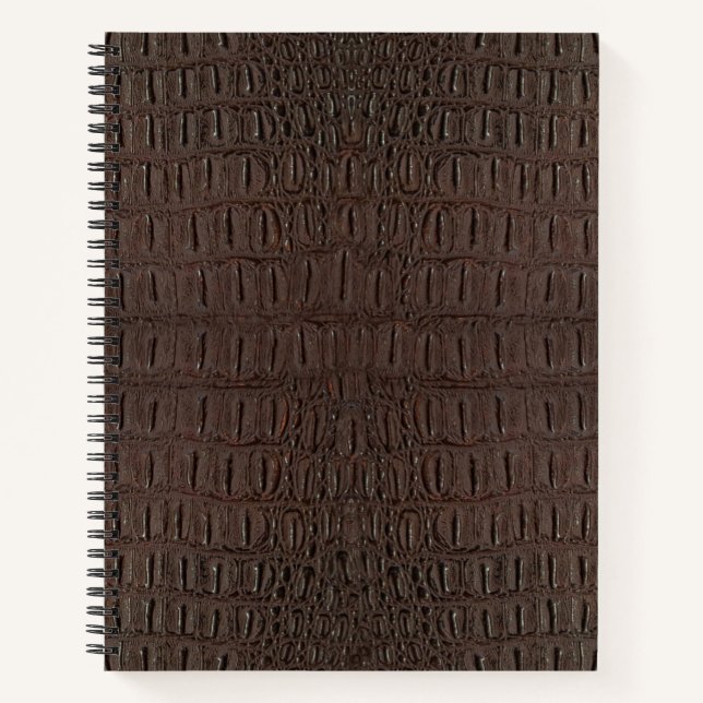 Carnet Impression de la peau de l'alligator Brown (Devant)