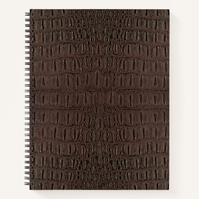 Carnet Impression de la peau de l'alligator Brown (Devant)