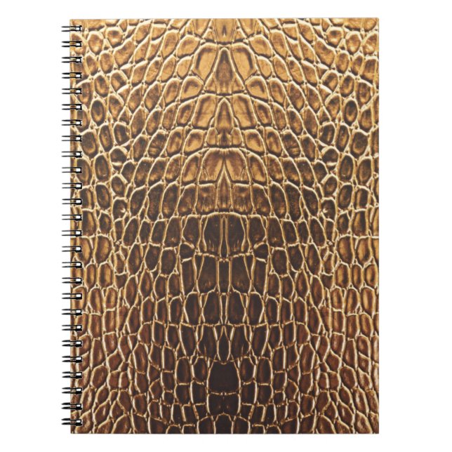 Carnet Impression de la peau de l'alligator Brown clair (Devant)