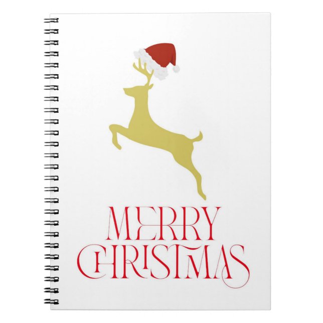 Carnet Impression de Noël rouge tendance  (Devant)