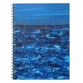 Carnet Impression de texture de vague bleue