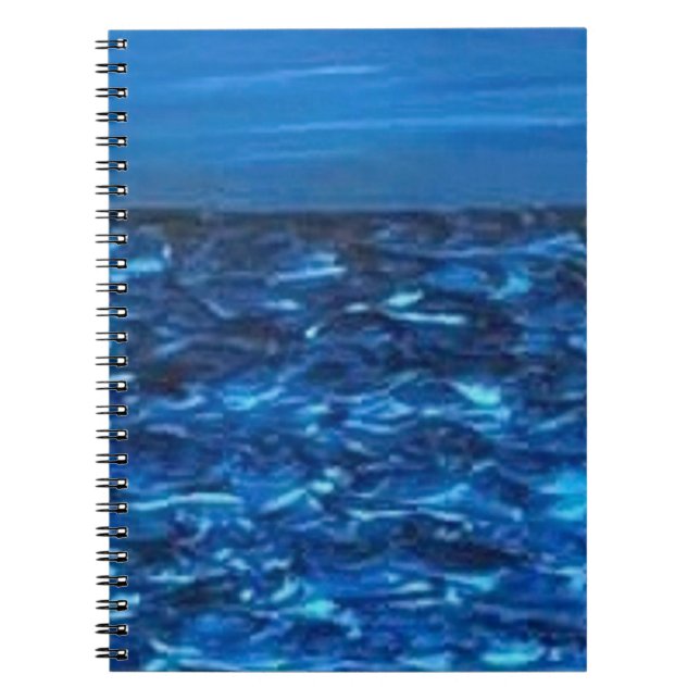 Carnet Impression de texture de vague bleue  (Devant)