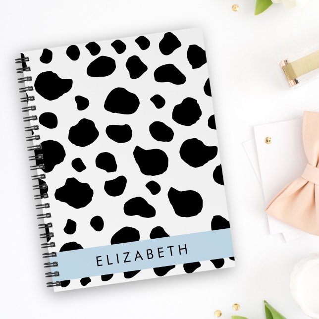 Carnet Impression De Vache, Spots De Vache, Noir Et Blanc (Créateur téléchargé)