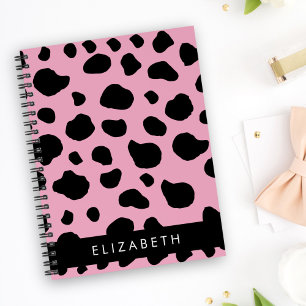 Carnet Impression De Vache, Spots De Vache, Vache Rose, V