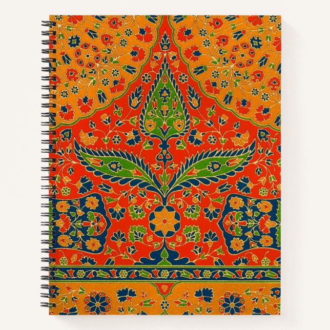 Carnet Impression florale persane décorative (Devant)