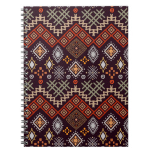 Carnet Impression géométrique Boho d'art tribal