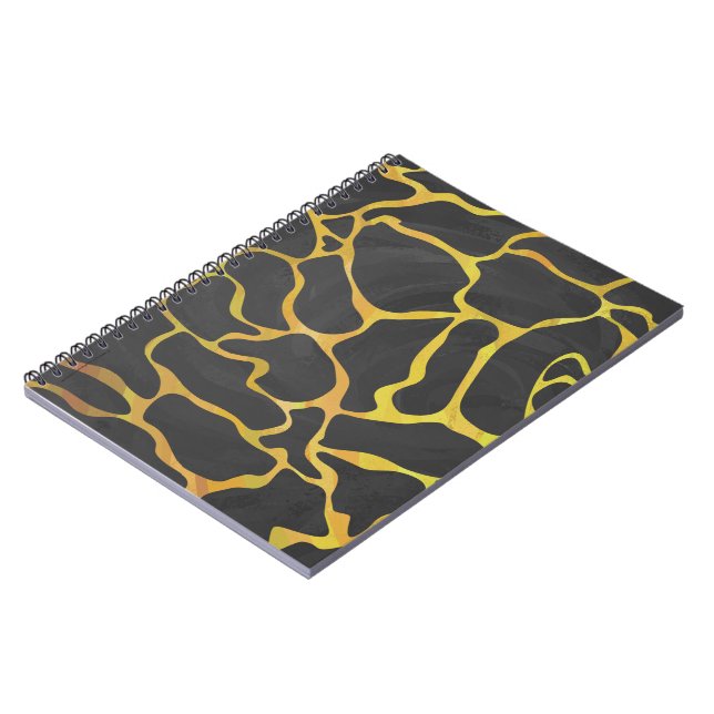 Carnet Impression Giraffe noir et jaune (Côté gauche)