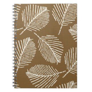 Carnet Impression mono feuille, brun caramel, sans soudur