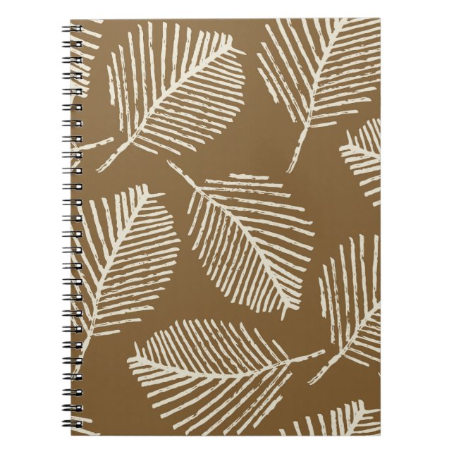 Carnet Impression mono feuille, brun caramel, sans soudur (Devant)