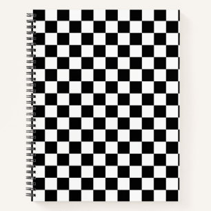 Carnet Impression numérique des échecs noirs et blancs