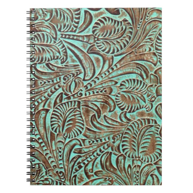 Carnet Impression Occidentale à outils Turquoise et Choco (Devant)