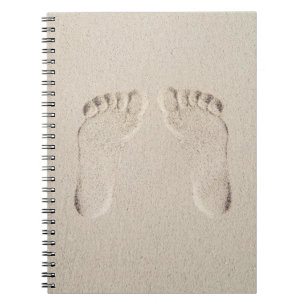 Carnet Impression pieds nus dans le sable