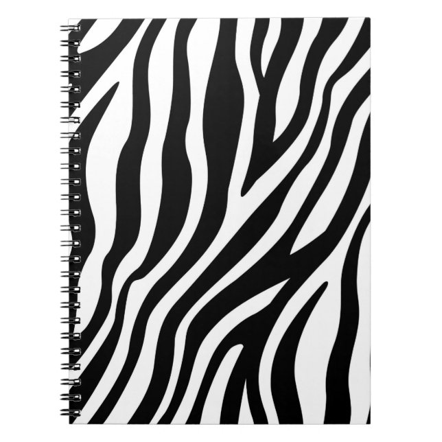 Carnet Impression Zèbre noir blanc (Devant)