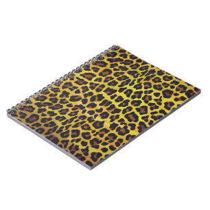Carnet Imprimé Brun et Jaune Léopard