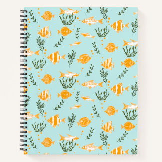 Carnet Imprimer bloc de poissons tropicaux