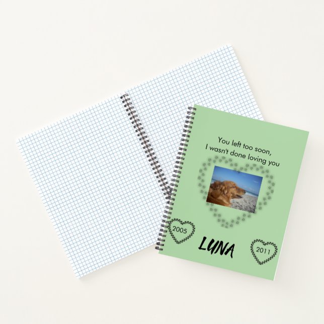 Carnet In Loving Memory Line Green Awareness Tribute (Intérieur)