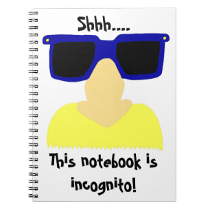 Carnet Incognito Mustache & Glasses Notebook