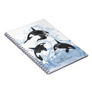 Carnet Incroyable Orques d'aquarelle noire et blanche