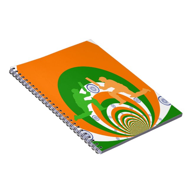 Carnet Inde Cricket Spirit : Design abstrait (Côté Droit)