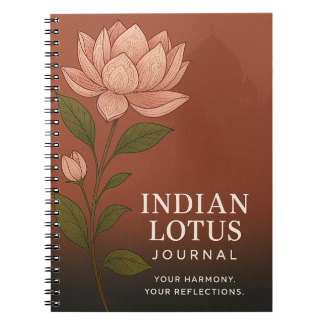 Carnet Indian Lotus Journal: Nature-Inspired Notebook for (Devant)