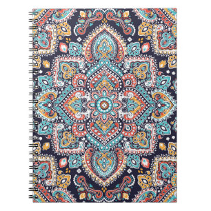 Carnet Indian Paisley : Motif ethnique mandala