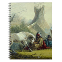 Indien et son cheval 1858