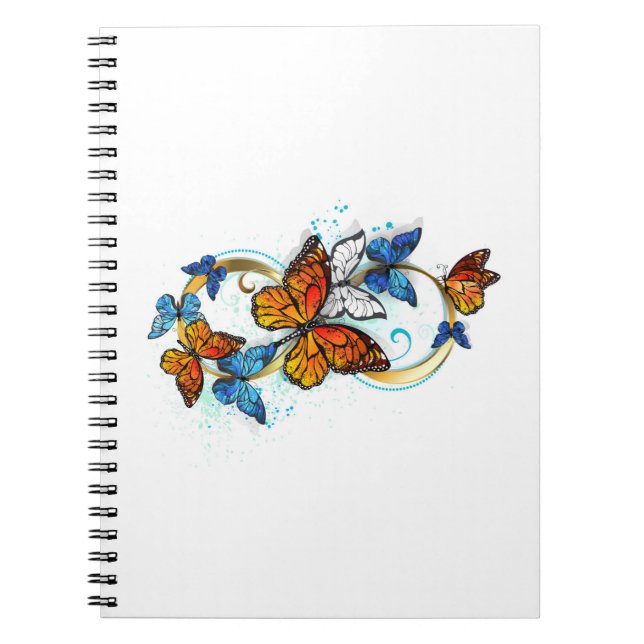 Carnet Infinité de papillons monarques (Devant)