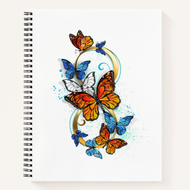 Carnet Infinité de papillons monarques (Devant)