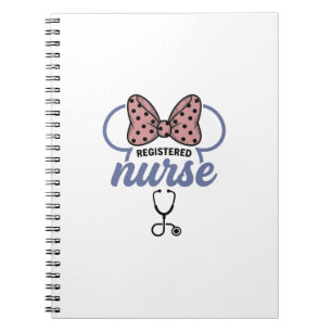 Carnet Infirmière diplômée Stéthoscope à ruban Graphique