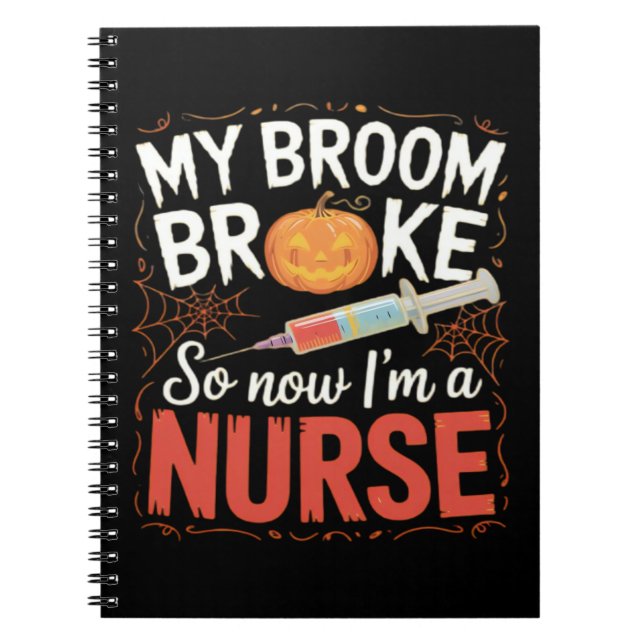 Carnet Infirmière Drôle Halloween Infirmière Essentiel T- (Devant)