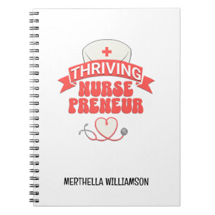 Carnet Infirmière entrepreneuse élégante et prospère