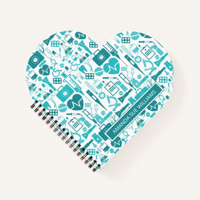 Carnet Infirmière / Étudiant Médicale - Ajouter Votre Nom (Devant)