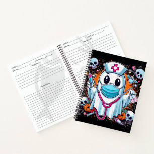 Carnet Infirmière fantôme de dessin avec seringues Vibran