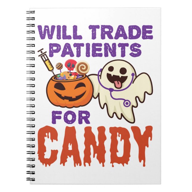 Carnet Infirmière Halloween va échanger des patients pour (Devant)