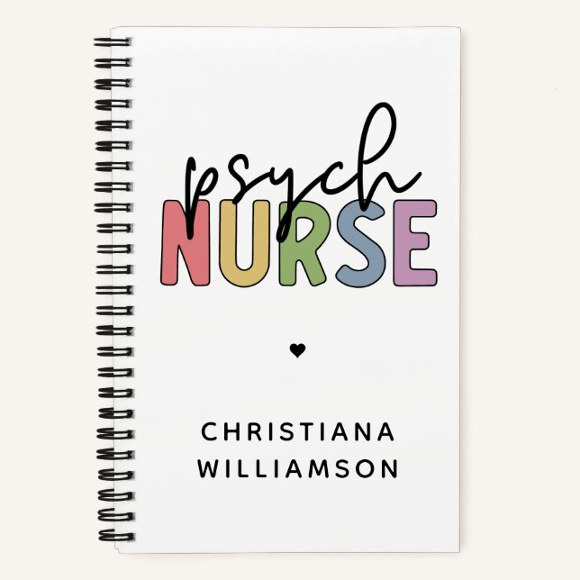 Carnet Infirmière psychique de nom personnalisé | Infirmi (Recto)
