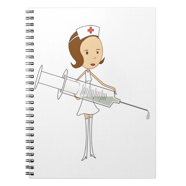 Carnet Infirmière traditionnelle avec la seringue (Devant)