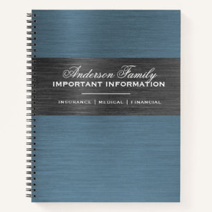 Carnet Informations familiales importantes Planification 