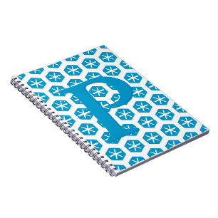 Carnet - Initiale avec Motif à flocons de neige