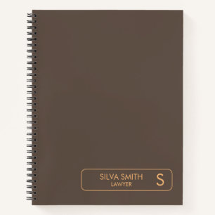 Carnet Initiale de monogramme tendance moderne profession