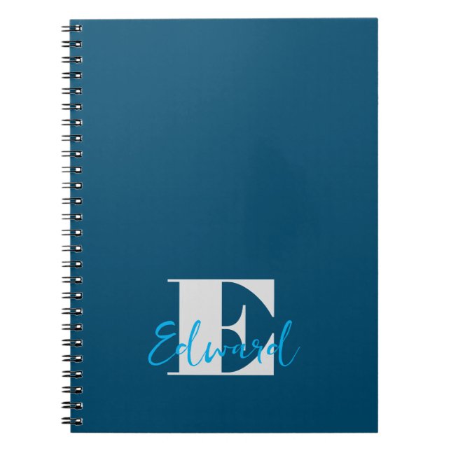 Carnet Initiale + Nom Personnalisé - Facile à Customiser  (Devant)