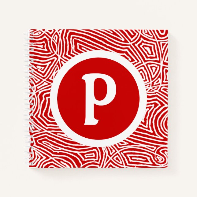 Carnet Initiale rouge (Devant)