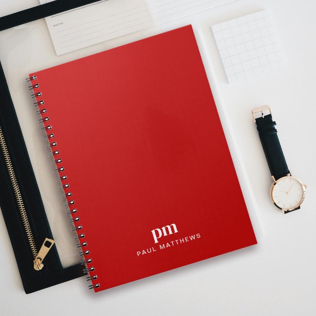 Carnet Initiales et nom de monogramme professionnel simpl (Créateur téléchargé)