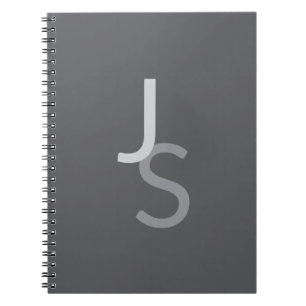 Carnet Initiales monogrammes à chevauchement moderne Gr