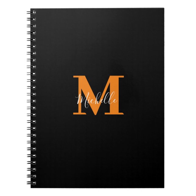 Carnet Initiales personnalisées et nom Monogramme (Devant)