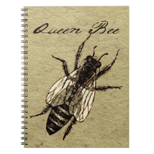 Carnet Insecte de la faune de l'abeille Queen