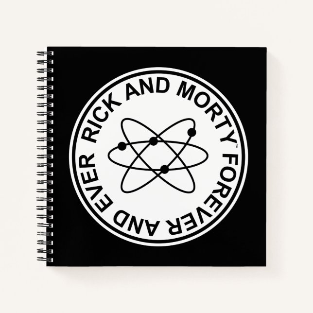 Carnet Insigne atomique Rick et Morty pour toujours et ja (Devant)