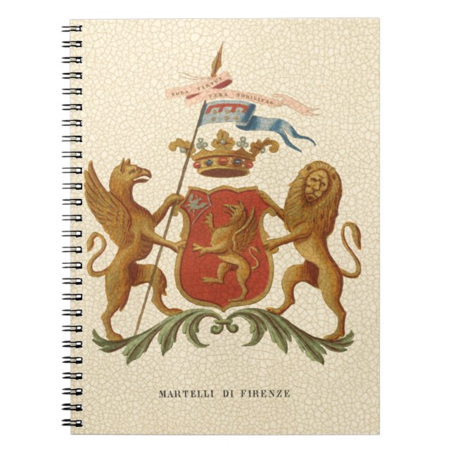 Carnet Insigne héraldique avec Griffin et Lion (Devant)