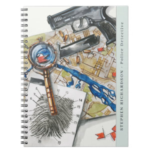 Carnet Inspecteur de police Watercolor Monogram